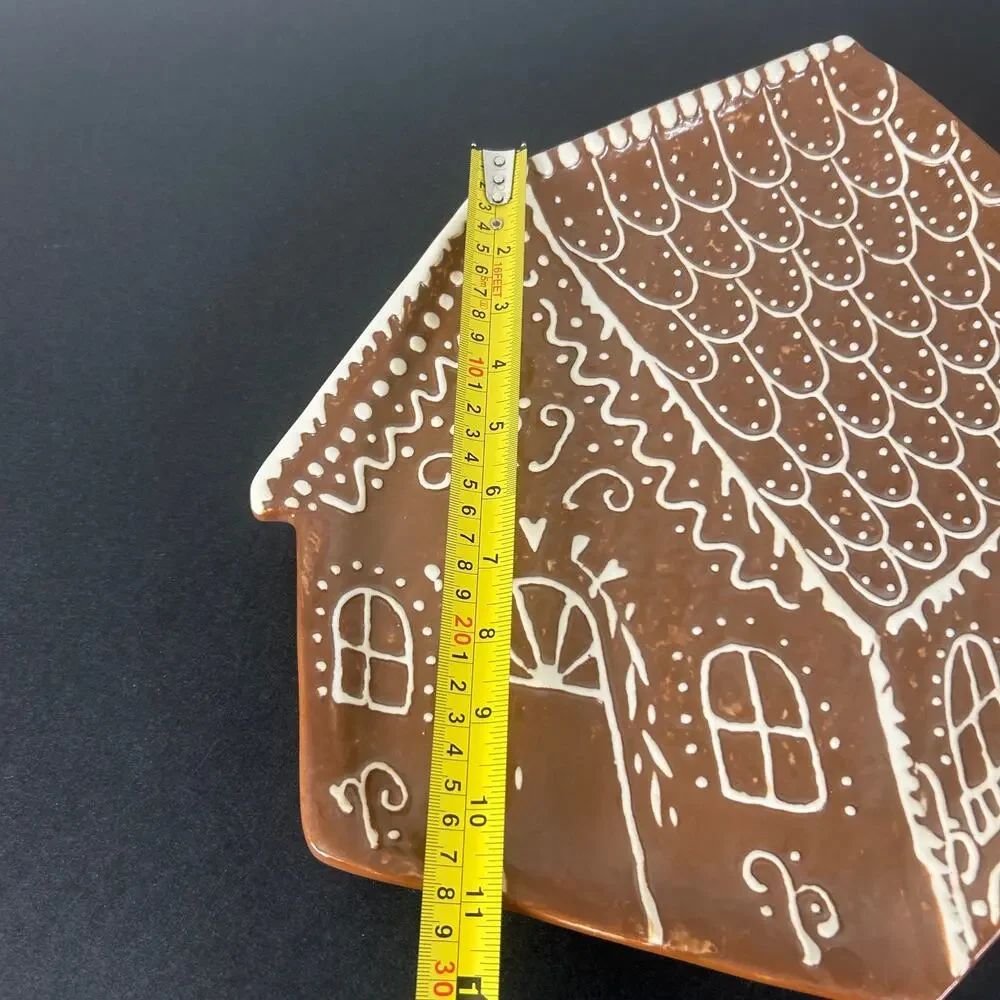 Pottery Barn Gingerbread House Serving Tray Large Christmas Platter 14” Holiday